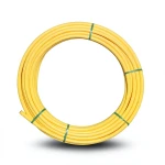 HDPE Coil Pipe Nominal Pressure 4.8 Bar PE 80 OD 25 mm Thickness 2.3 mm Yellow