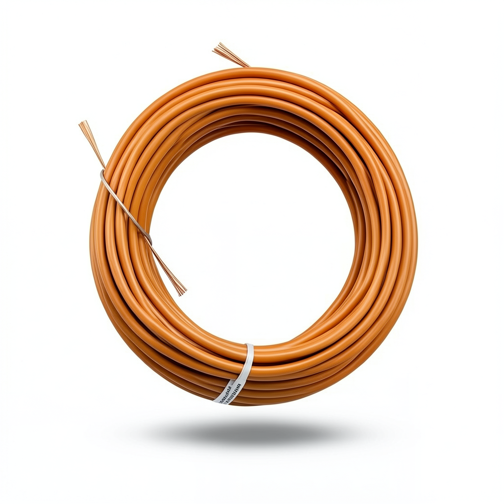 سلك مجدول CU/PVC مساحة مقطع 10mm2، 450/750 فولت، لون برتقالي | شركة كابلات جدة
