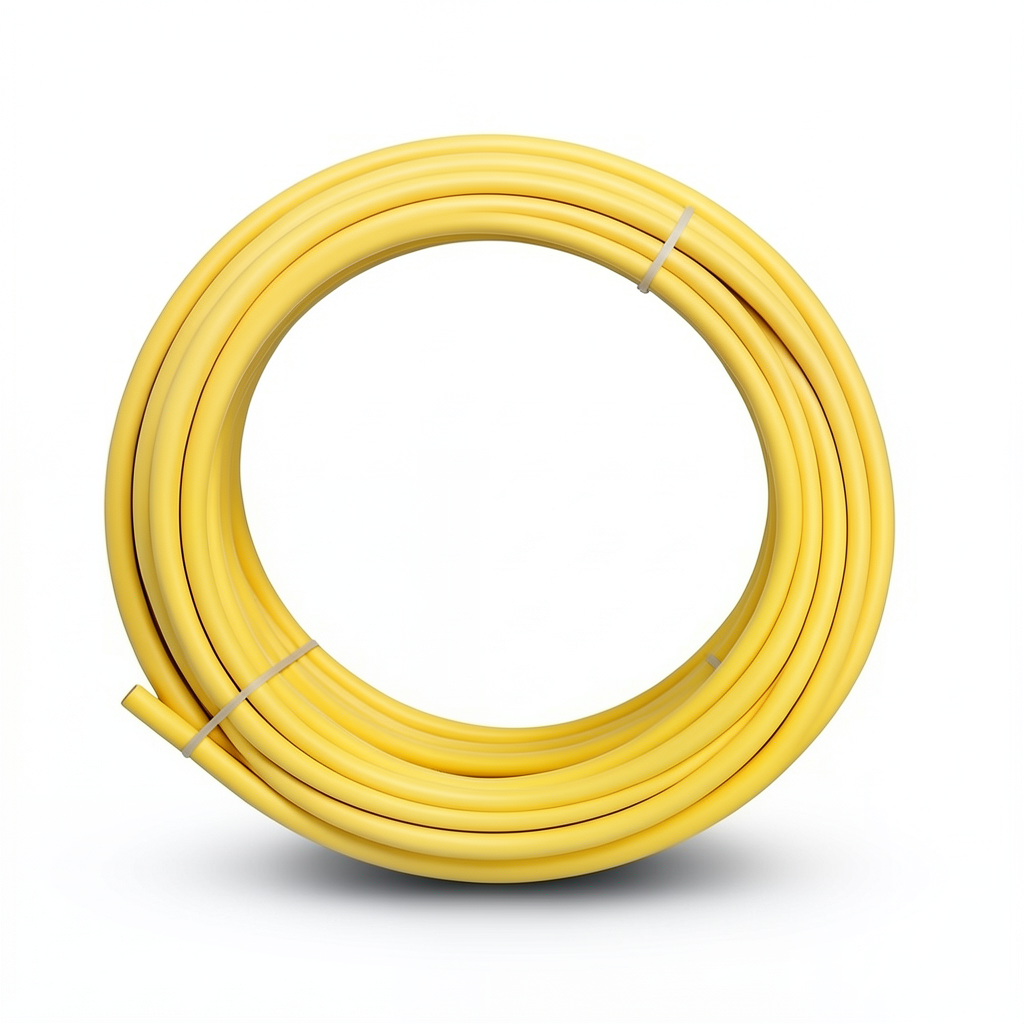 Almona HDPE Plastic Coil Pipe Nominal Pressure 8 Bar PE 80, Outer Diameter 63 mm, Thickness 5.8 mm, Yellow
