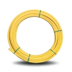 Almona HDPE Coil Pipe Pressure 8 Bar PE 80 Size OD 75 mm Thickness 6.8 mm Yellow