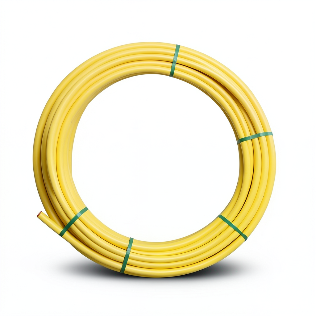 Almona HDPE Coil Pipe Nominal Pressure 8 Bar PE 80 OD 90 mm Thickness 8.2 mm Yellow