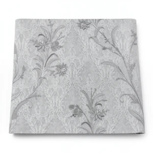 Italian Wallpaper Floral Design 10m x 1.06m, Gray