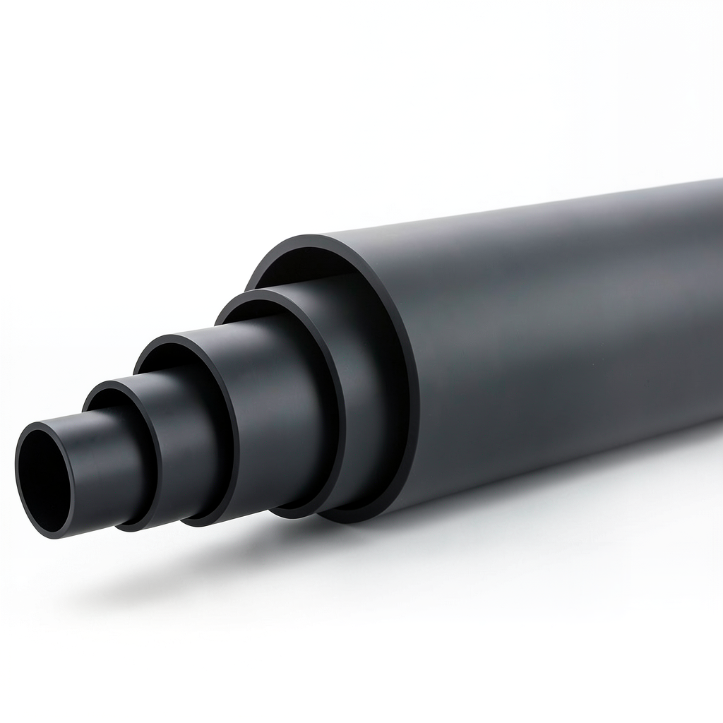 مواسير HDPE ضغط 19.2 بار PE 100 قطر خارجي 200 مم SDR 7.4 أسود