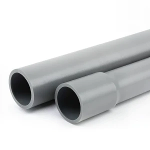 UPVC Pipes Sewage System Nominal Pressure 25 Bar 200 mm OD 18.2 mm Thickness Gray