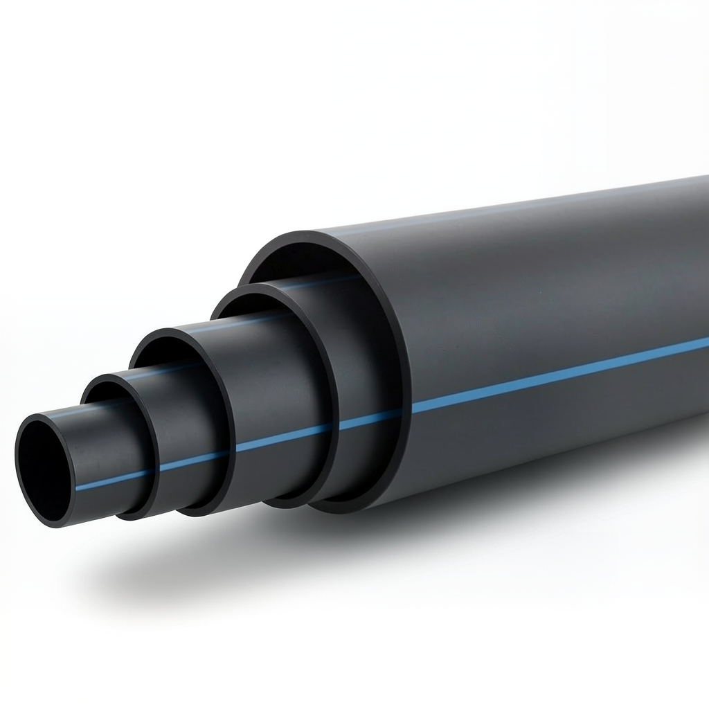 مواسير بلاستيك HDPE ضغط 19.2 بار PE 100 قطر خارجي 450 مم SDR 7.4 لون اسود