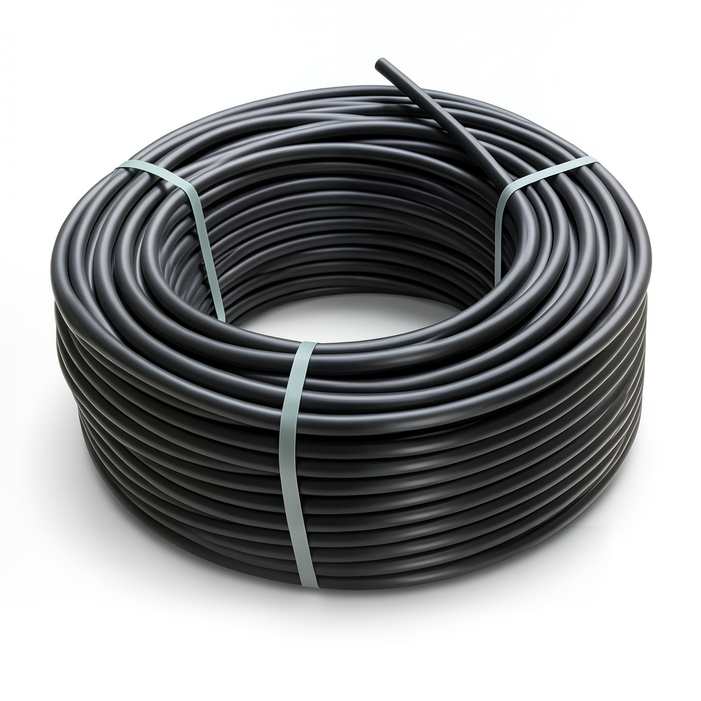 لفة أنابيب بلاستيك HDPE ضغط 16 بار PE 80 قطر خارجي 25 مم SDR 9 لون أسود