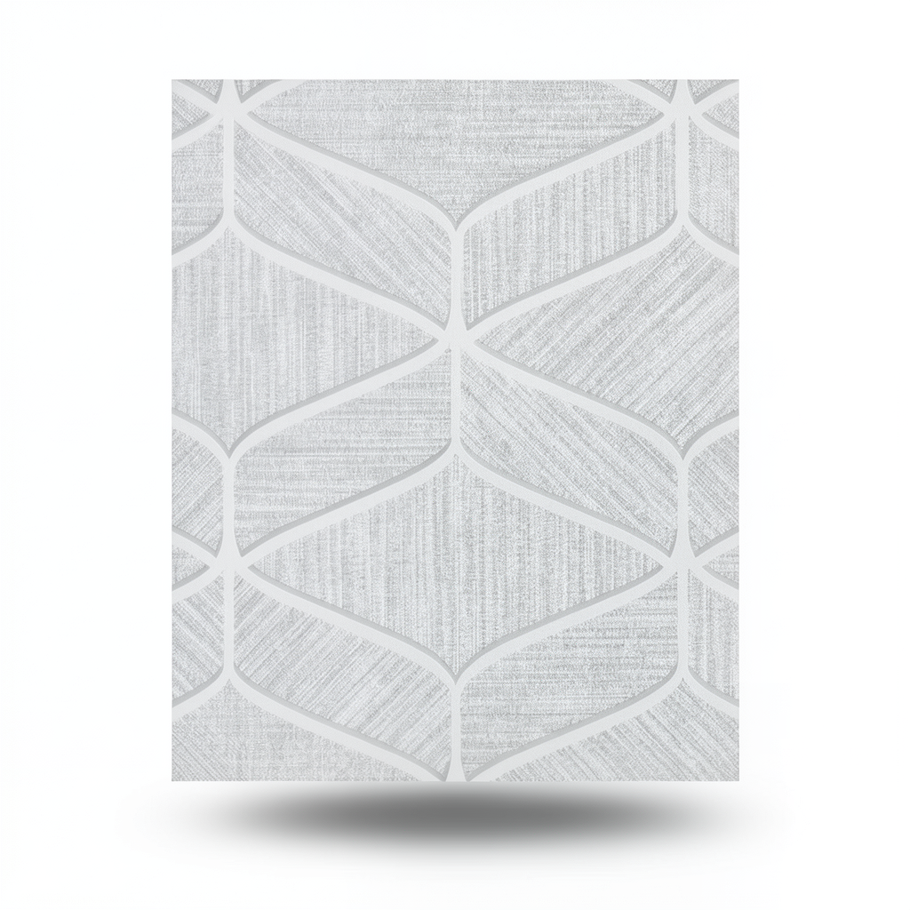 Italian Wall Covering 10m x 0.53m Light Gray, Model 63039