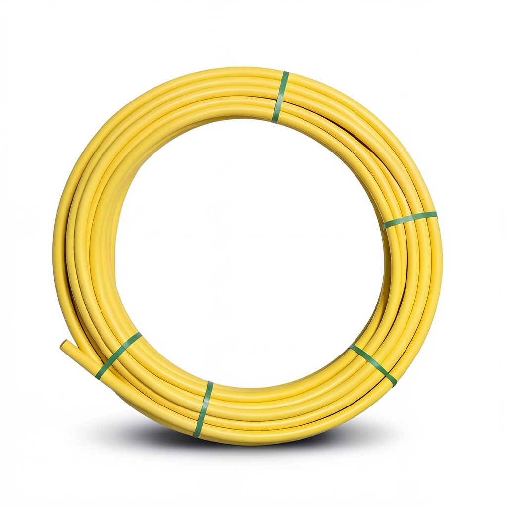 HDPE Coil Pipe PN 4.8 Bar PE 80 OD 50 mm Thickness 2.9 mm Yellow