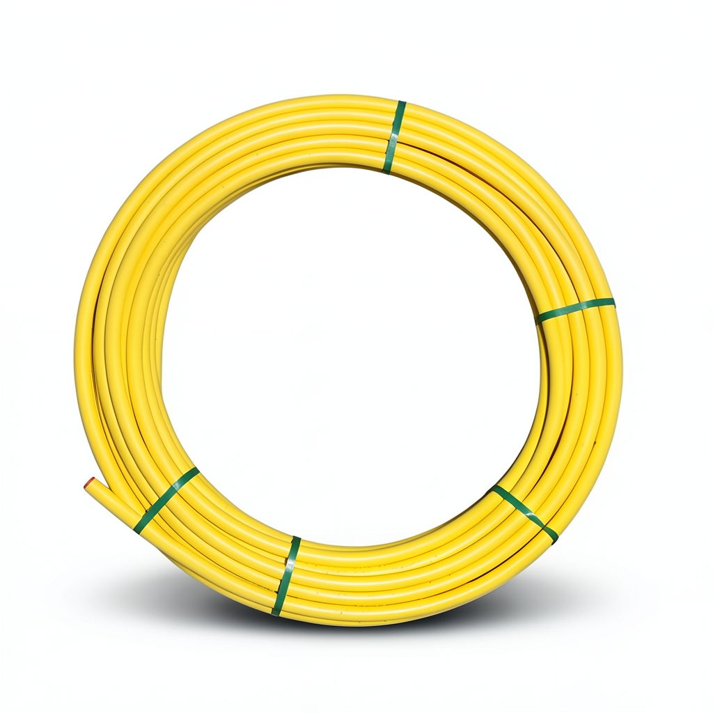 HDPE Coil Pipe PN 4.8 Bar PE 80 75 mm OD 4.3 mm Thickness Yellow