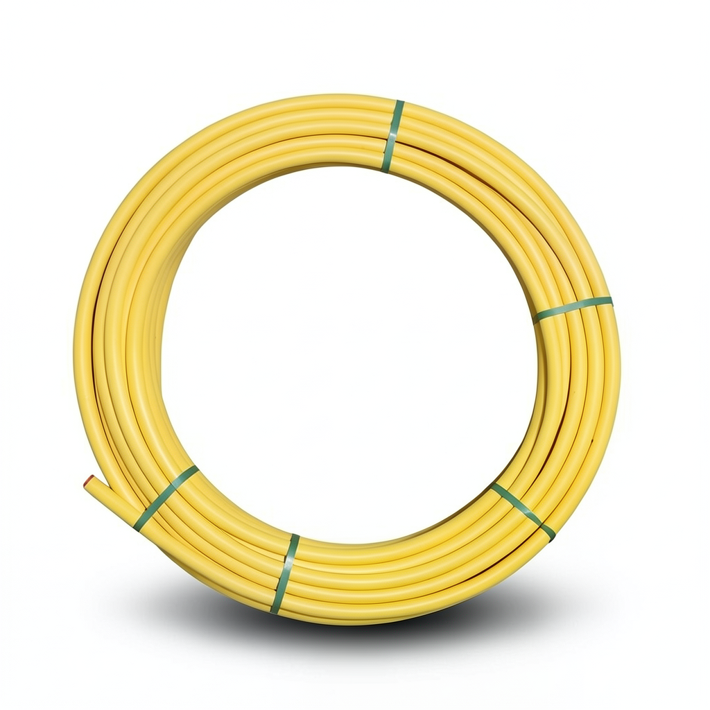 HDPE Plastic Coil Pipe PN 4.8 Bar PE 80 110 mm OD 6.3 mm Thickness Yellow