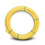 لفة أنابيب بلاستيك HDPE ضغط 4.8 بار [PE 80] قطر خارجي 160 مم سمك 9.1 مم لون أصفر