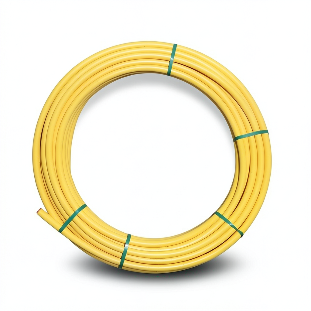 HDPE Plastic Coil Pipe PN 4.8 Bar PE 80 OD 160 mm Thickness 9.1 mm Yellow