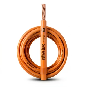 سلك مجدول CU/PVC مساحة مقطع 10mm2، 450/750 فولت، لون برتقالي | شركة كابلات جدة