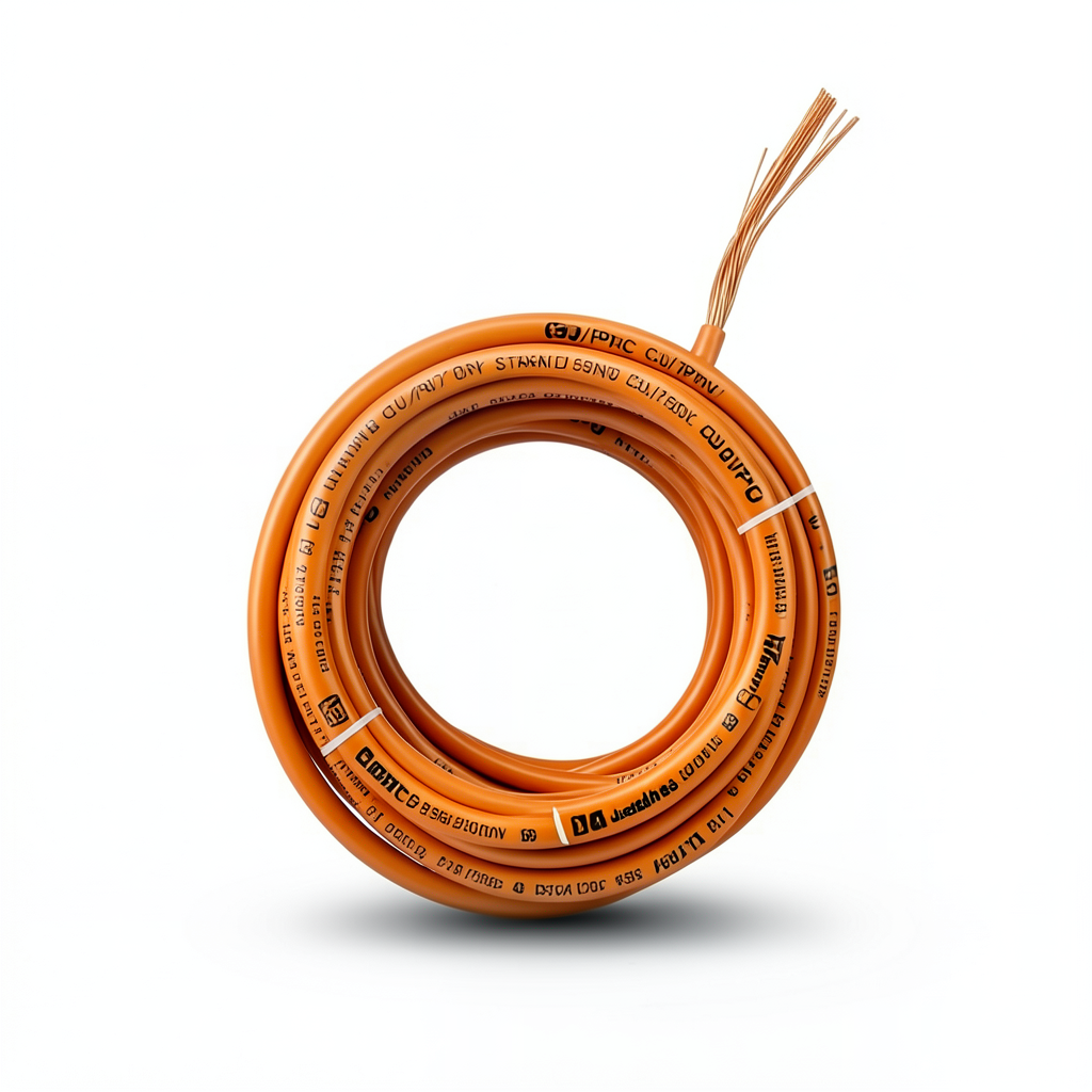 Stranded Electric Wire CU/PVC 25mm2, 450/750V, Orange | Jeddah Cables Company