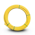 لفة أنابيب HDPE ضغط 4.8 بار PE 80 قطر خارجي 63 مم سماكة 3.6 مم لون أصفر