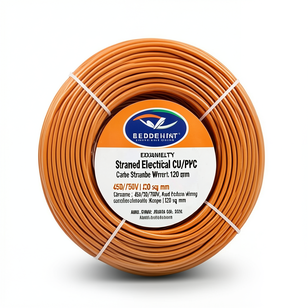Stranded Electrical Wire CU/PVC 120 sq mm, 450/750V, Orange | Jeddah Cables Company