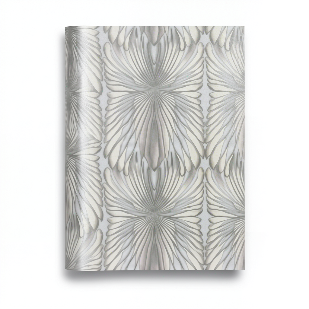 Italian Wallpaper Gray Color Classic Design, Size 10m x 1.06m, Model RC19008