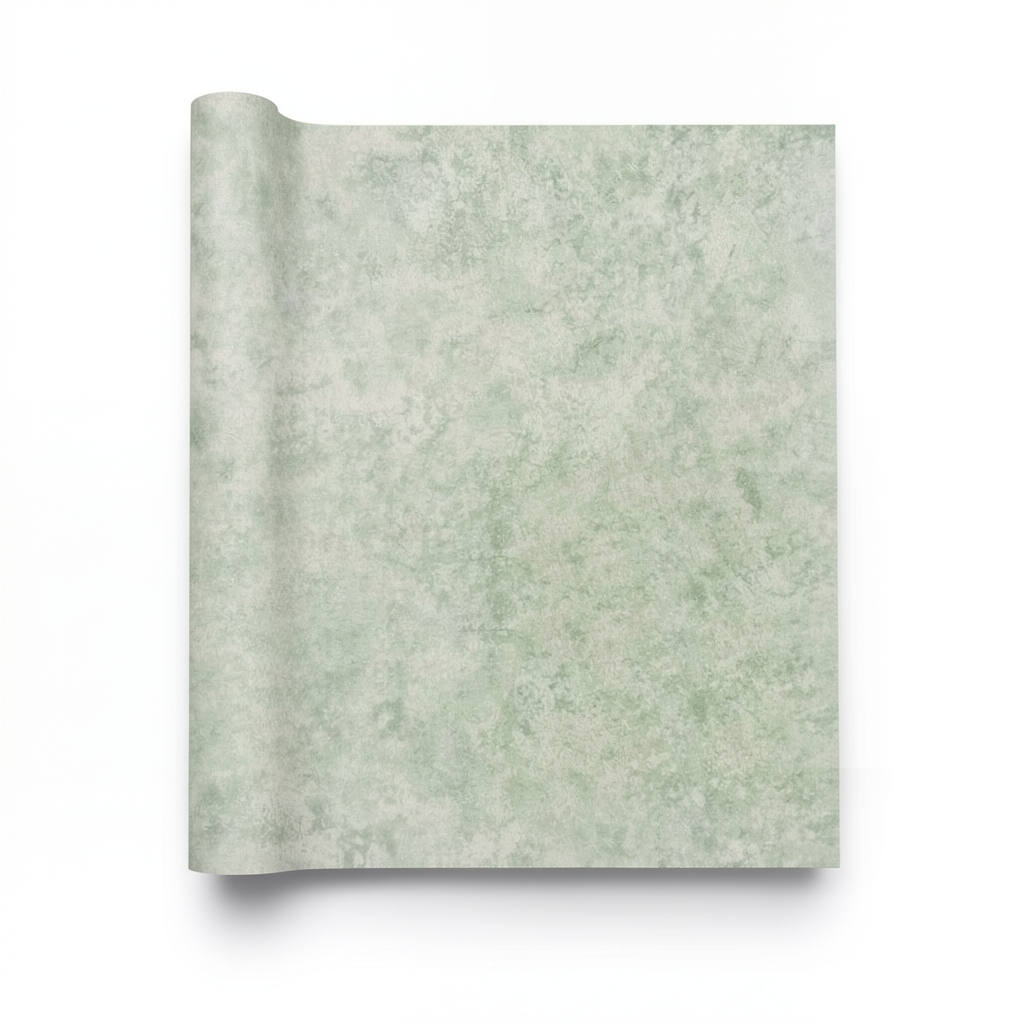 Italian Wallpaper 10m x 0.53m Pale Green, Model 63045