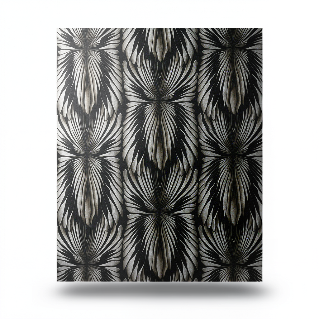 Italian Wallpaper Black With Silver Classic Design, Size 10m x 1.06m