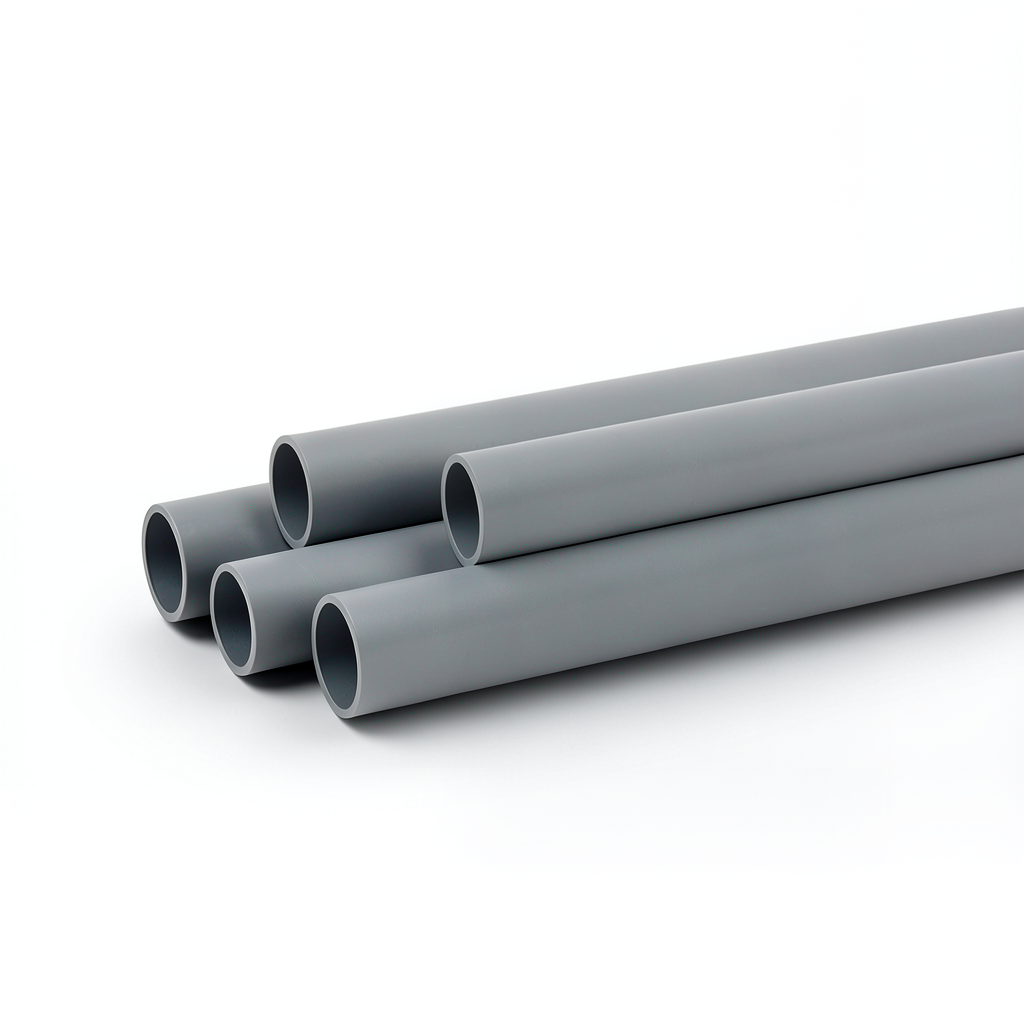 UPVC Plastic Pipe Electrical EPC 80 Size 5 inch Thickness 10.67 mm Gray