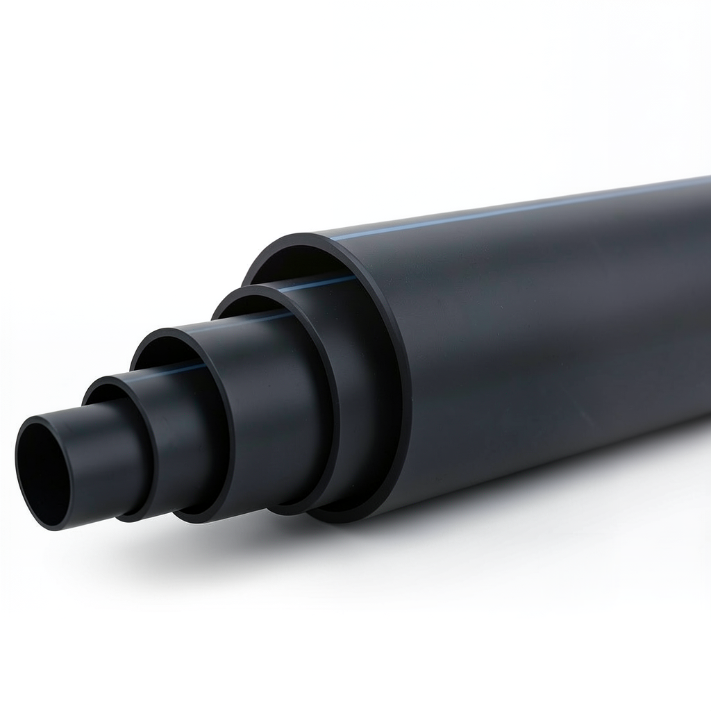 أنابيب HDPE ضغط اسمي 19.2 بار PE 100 قطر خارجي 500 مم SDR 7.4 أسود