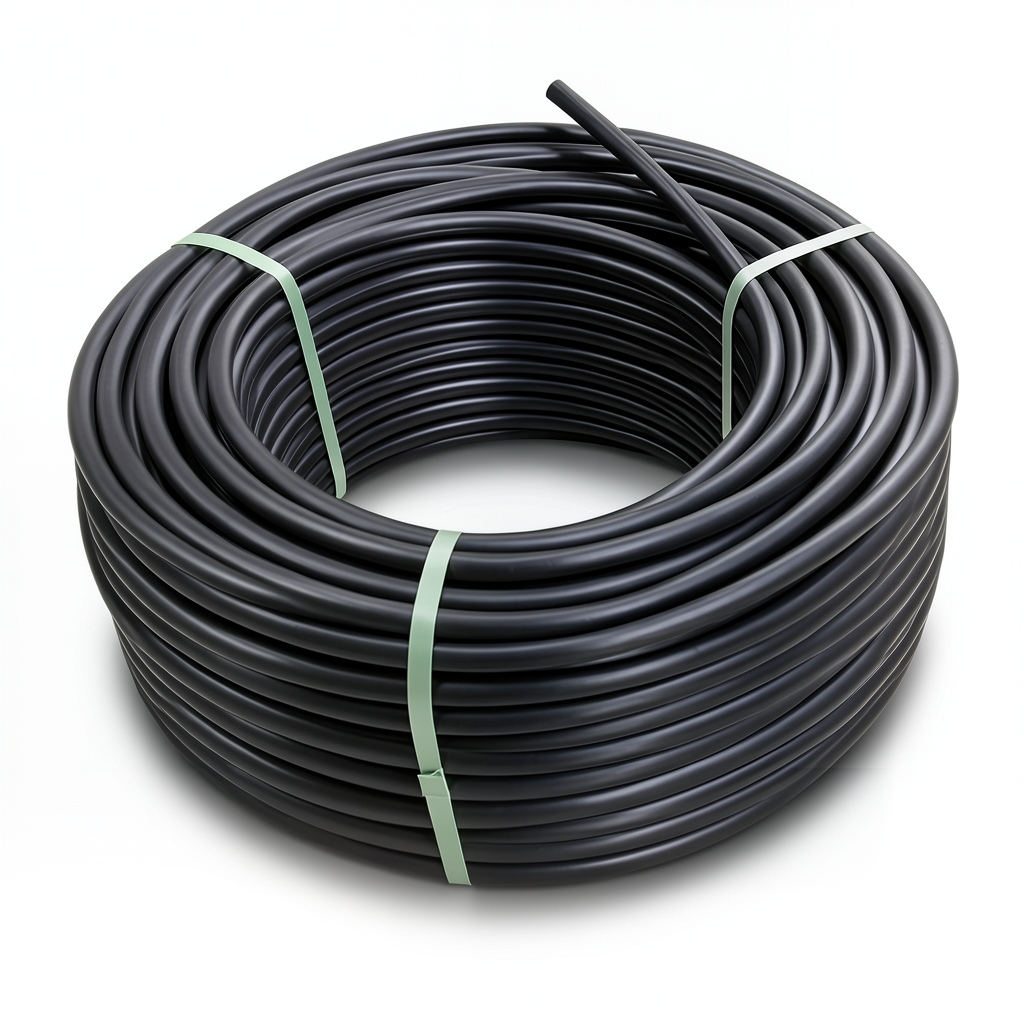 لفة أنابيب HDPE ضغط 16 بار PE 80 قطر خارجي 16 مم SDR 9 لون أسود