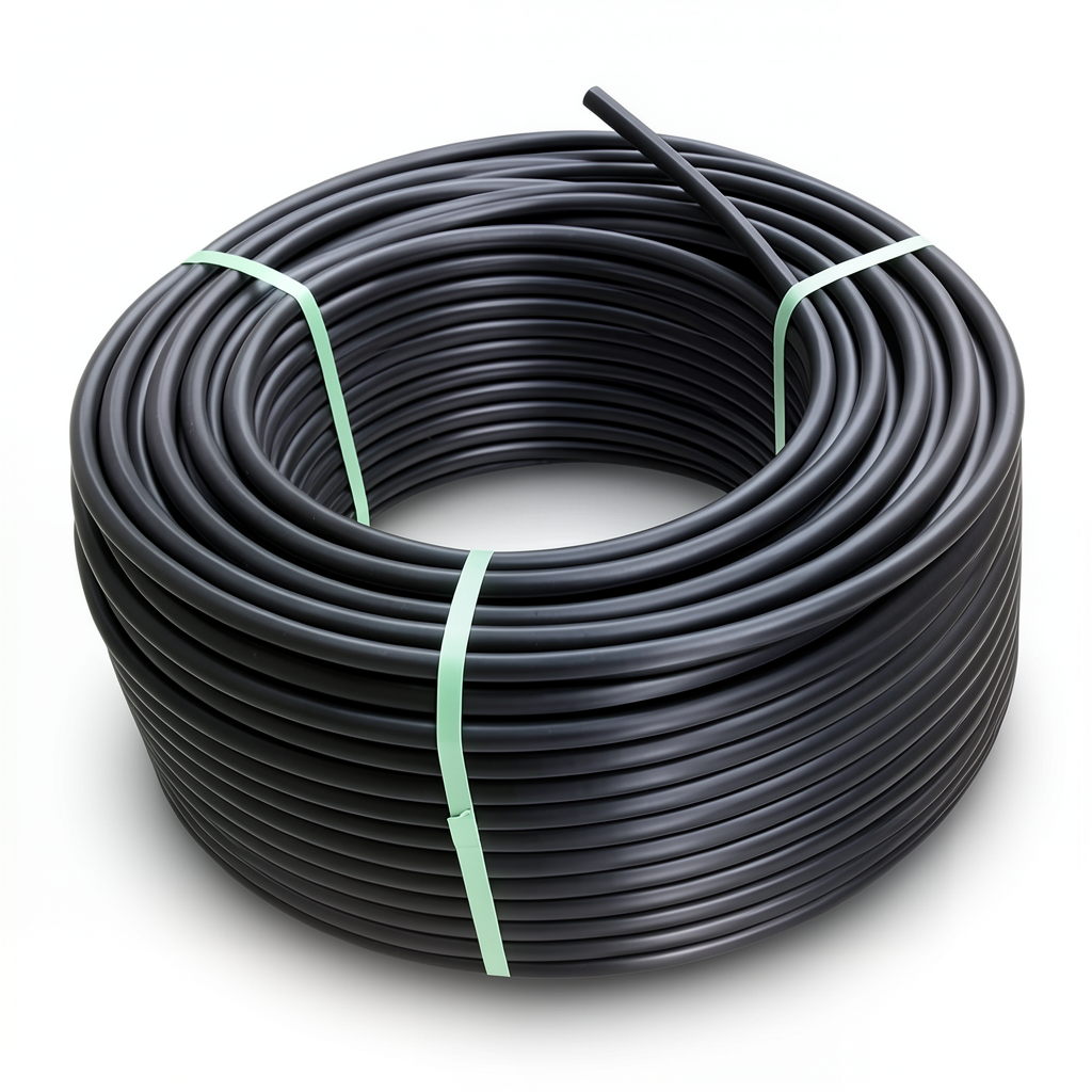 لفة أنابيب بلاستيك HDPE ضغط 16 بار PE 80 قطر خارجي 25 مم SDR 9 لون أسود
