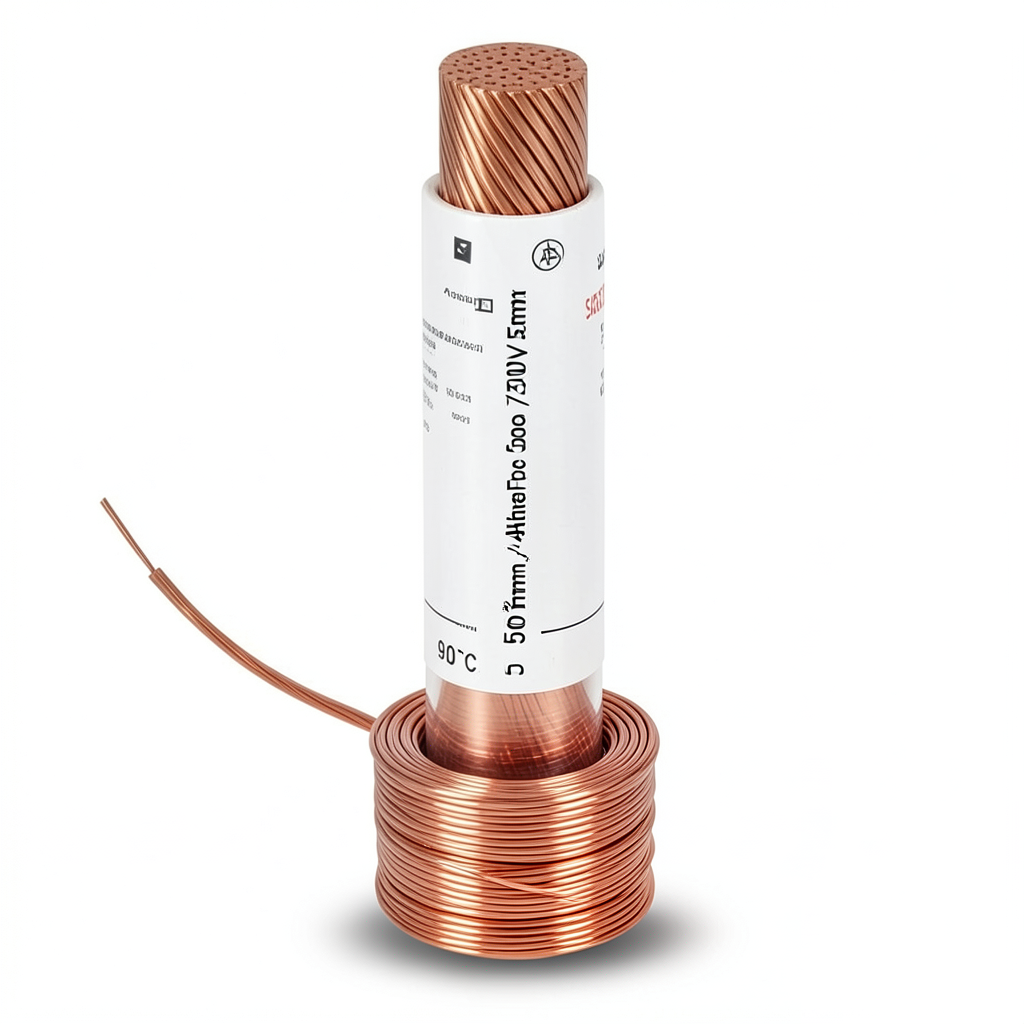 Flexible Copper Electrical Wire 50mm2 450/750V 0.50mm Diameter Heat Resistant PVC | Al Fanar Alfanar