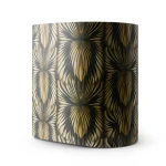 Italian Wallpaper Black With Gold Classic Design, Size 10mx1.06m, Model RC19005