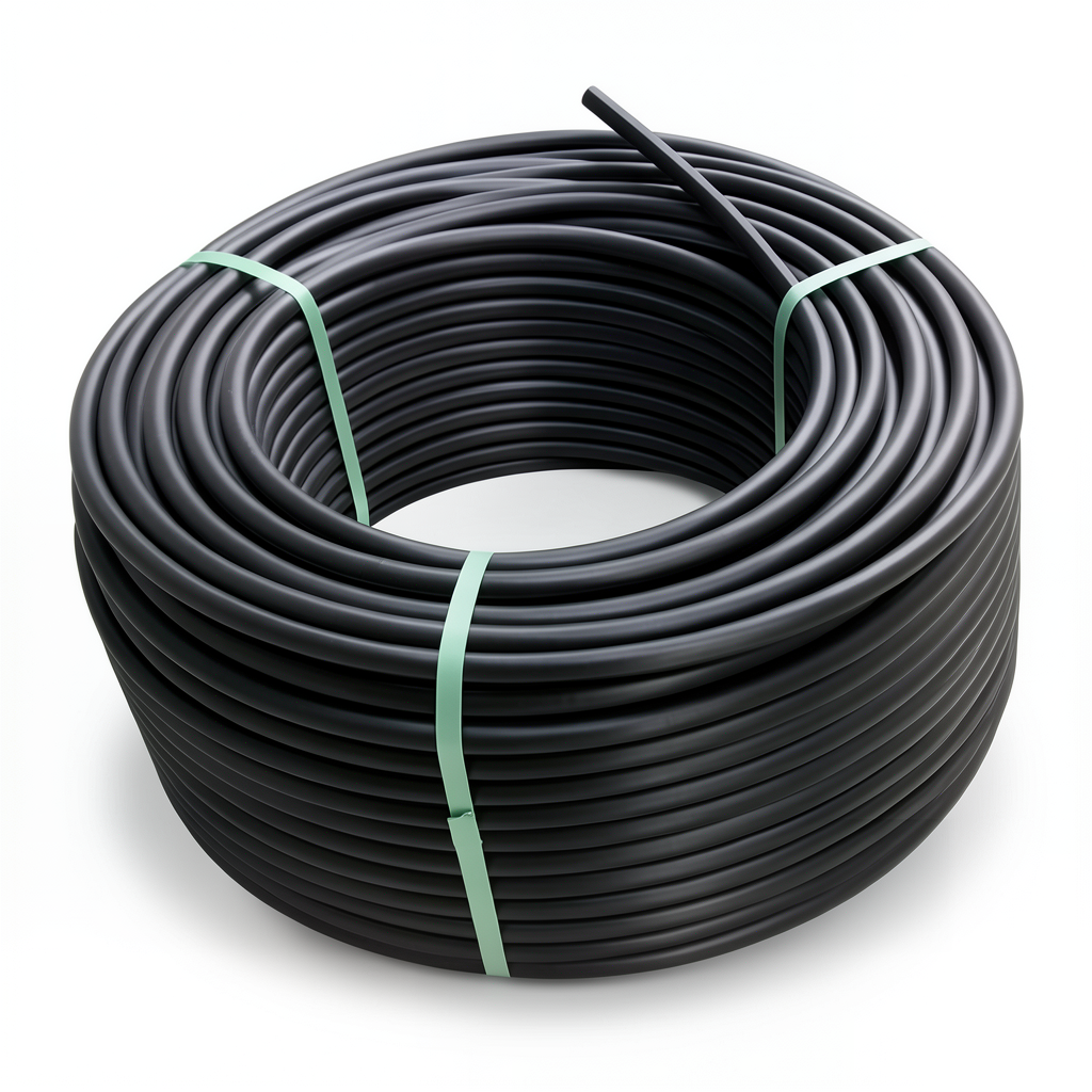 HDPE Plastic Coil Pipe PN 16 Bar PE 80, 63 mm Diameter SDR 9, Black