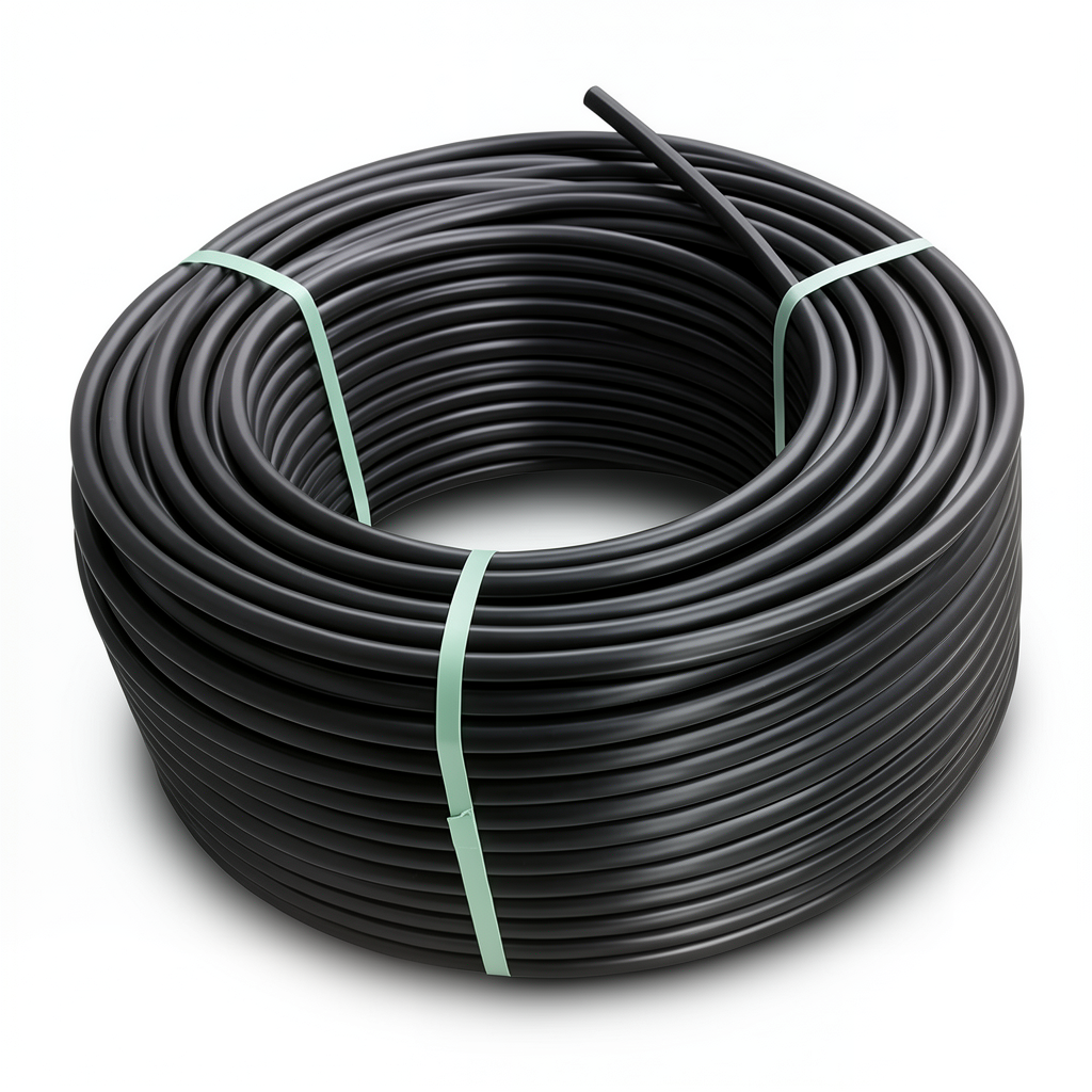 HDPE Coil Pipe 16 Bar Pressure PE 80, Size 90 mm OD SDR 9, Black