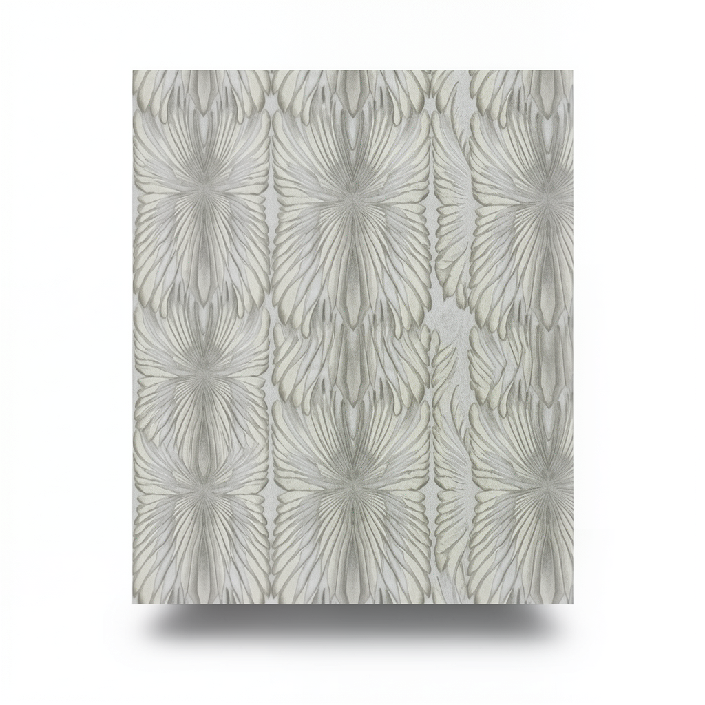 Italian Wallpaper Gray Color Classic Design, Size 10m x 1.06m, Model RC19008