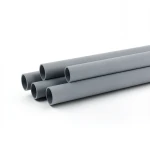 انابيب بلاستيك UPVC كهربائية EPC 80 مقاس 1/4 1 إنش سمك 5.44 مم لون رمادي