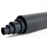أنابيب HDPE ضغط 16 بار PE 80 قطر خارجي 200 مم SDR 9 لون أسود