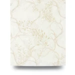 Italian Wallpaper Leaf-Patterned Design 10mx1.06m Light Beige