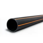 أنبوب بلاستيكي HDPE ضغط 6 بار PE 100 قطر خارجي 560 مم سمك 31.9 مم أسود مع خطوط برتقالية