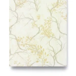 Italian Wallpaper Leaf-Patterned Design, Size 10mx1.06m, Creamy Color