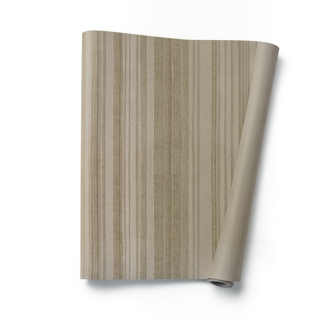 Wall Decoration Striped Design 10 m x 1.06 m Dark Beige