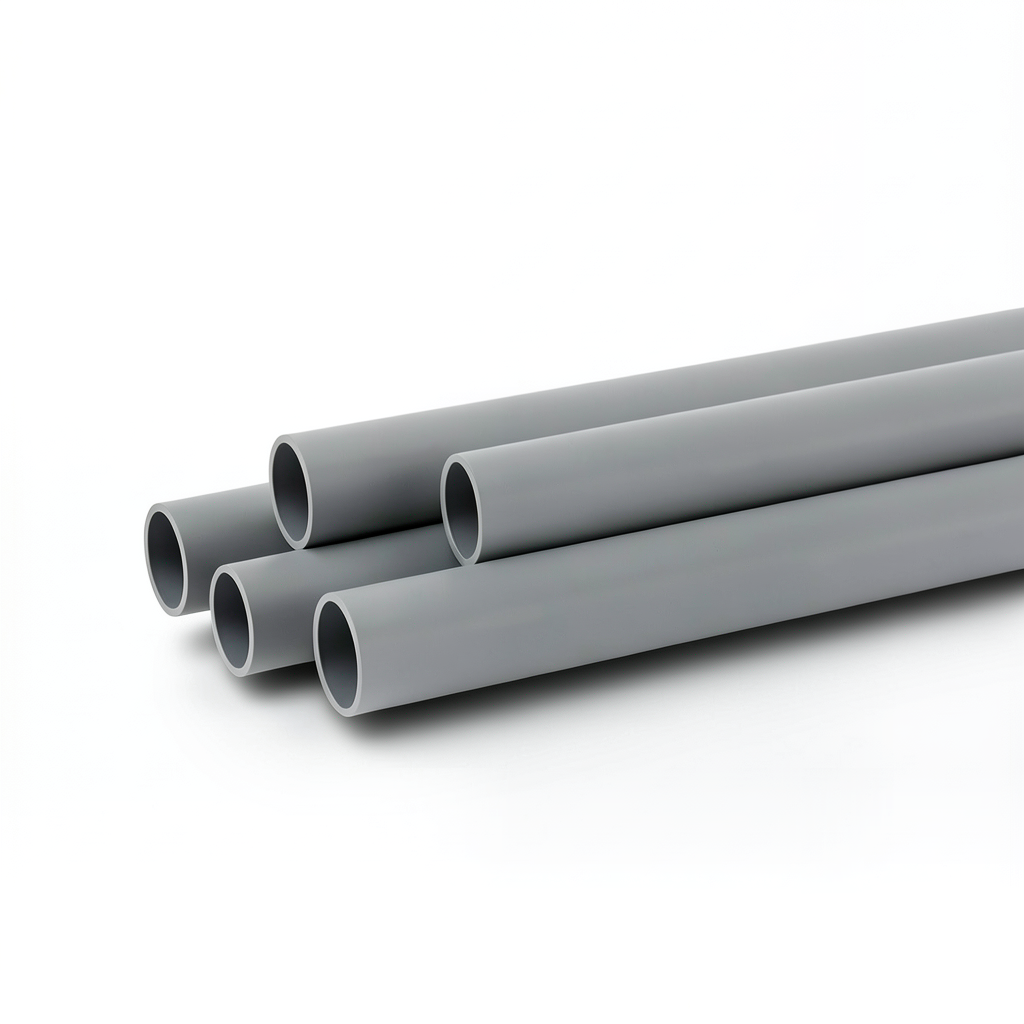 UPVC Plastic Pipe Electrical EPC 40 Size 2 inch Thickness 4.42 mm Gray