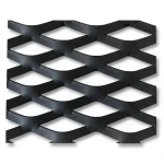 Hot Rolled Steel Expanded Metal Mesh Thickness 1.2 mm Width 2.44 m Length 1 m Black