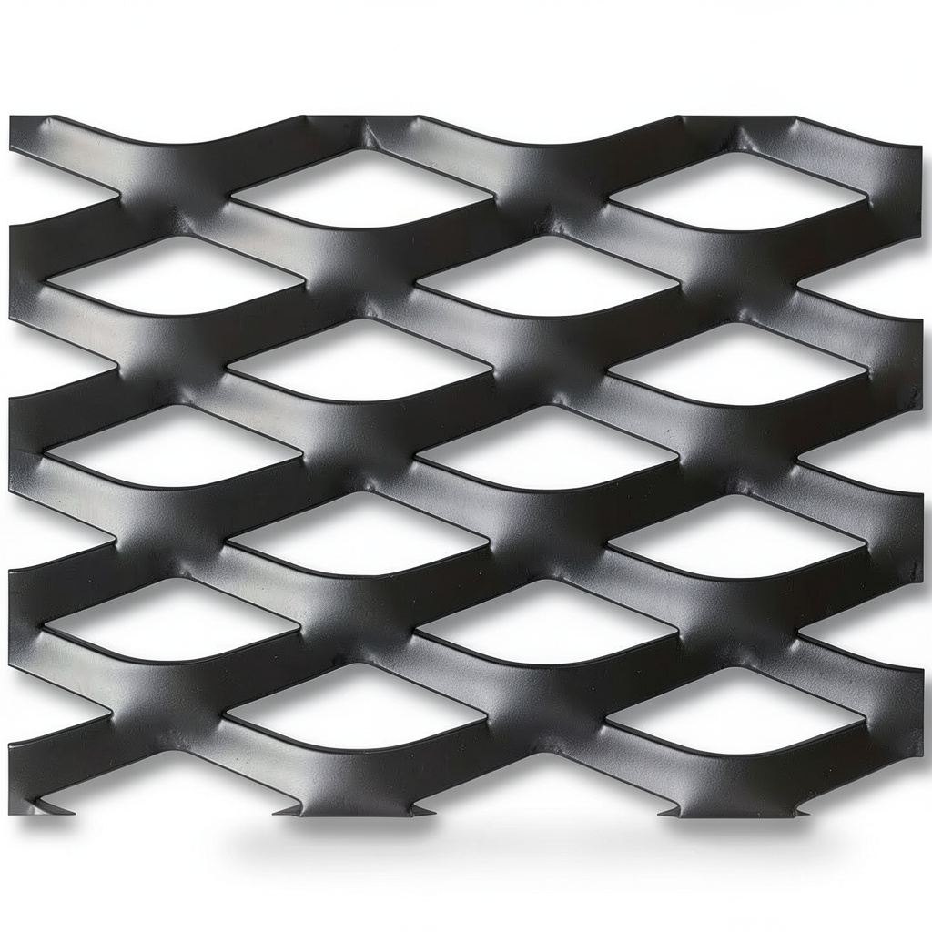 Hot Rolled Black Steel Expanded Metal Mesh Thickness 1.2 mm Width 2.44 m Length 2 m