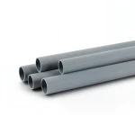انابيب بلاستيك UPVC كهربائية EPC 80 مقاس 1/4 1 إنش سمك 5.44 مم لون رمادي