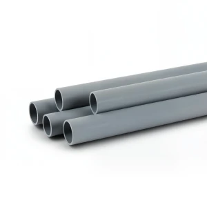 انابيب بلاستيك UPVC كهربائية EPC 80 مقاس 1/4 1 إنش سمك 5.44 مم لون رمادي