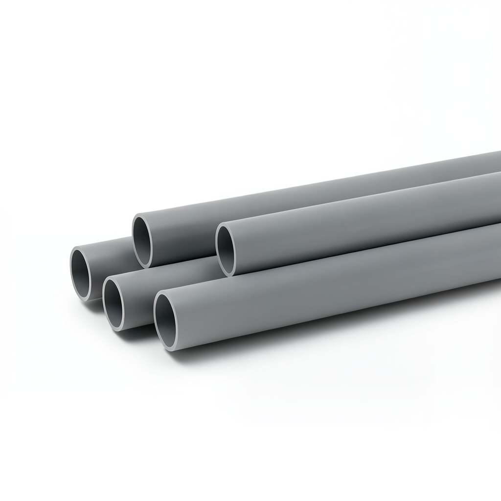 انابيب بلاستيك UPVC كهربائية EPC 80 مقاس 2 إنش سمك 6.2 مم لون رمادي