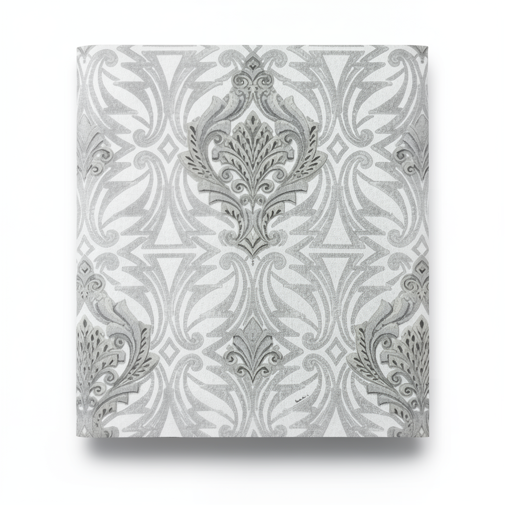 ورق جدران ايطالي لون رمادي تصميم كلاسيك، مقاس 10 م×1.06 م، موديل RC19010