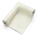 Italian Wallpaper Creamy Color Classic Design, Size 10mx1.06m, Model RC19012