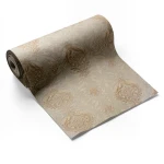Italian Wallpaper Dark Beige Color Classic Design, Size 10m x 1.06m