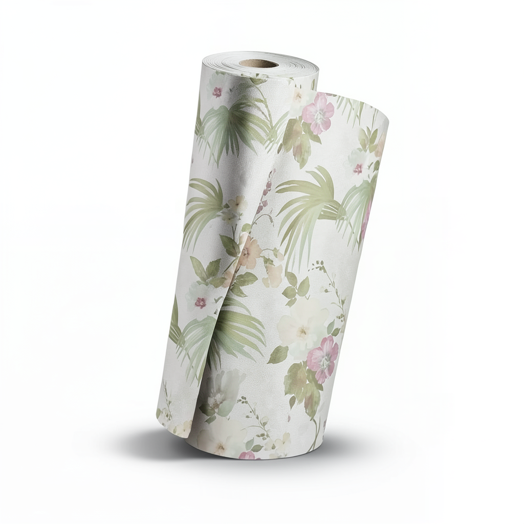 Italian Wallpaper Floral Design 10m x 0.53m Multicolored, Model 63047