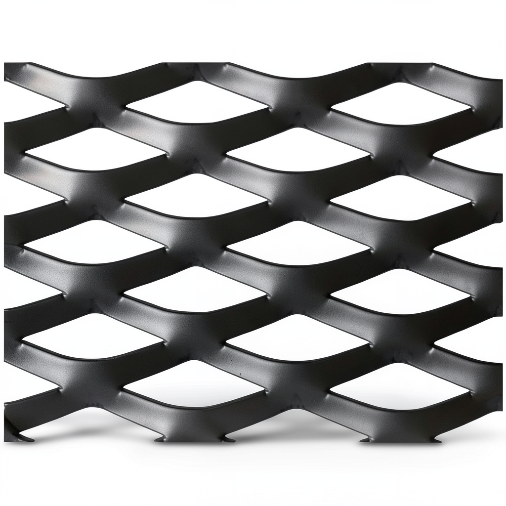 Hot Rolled Black Steel Expanded Metal Mesh Thickness 6 mm Width 1.22 m Length 7 m