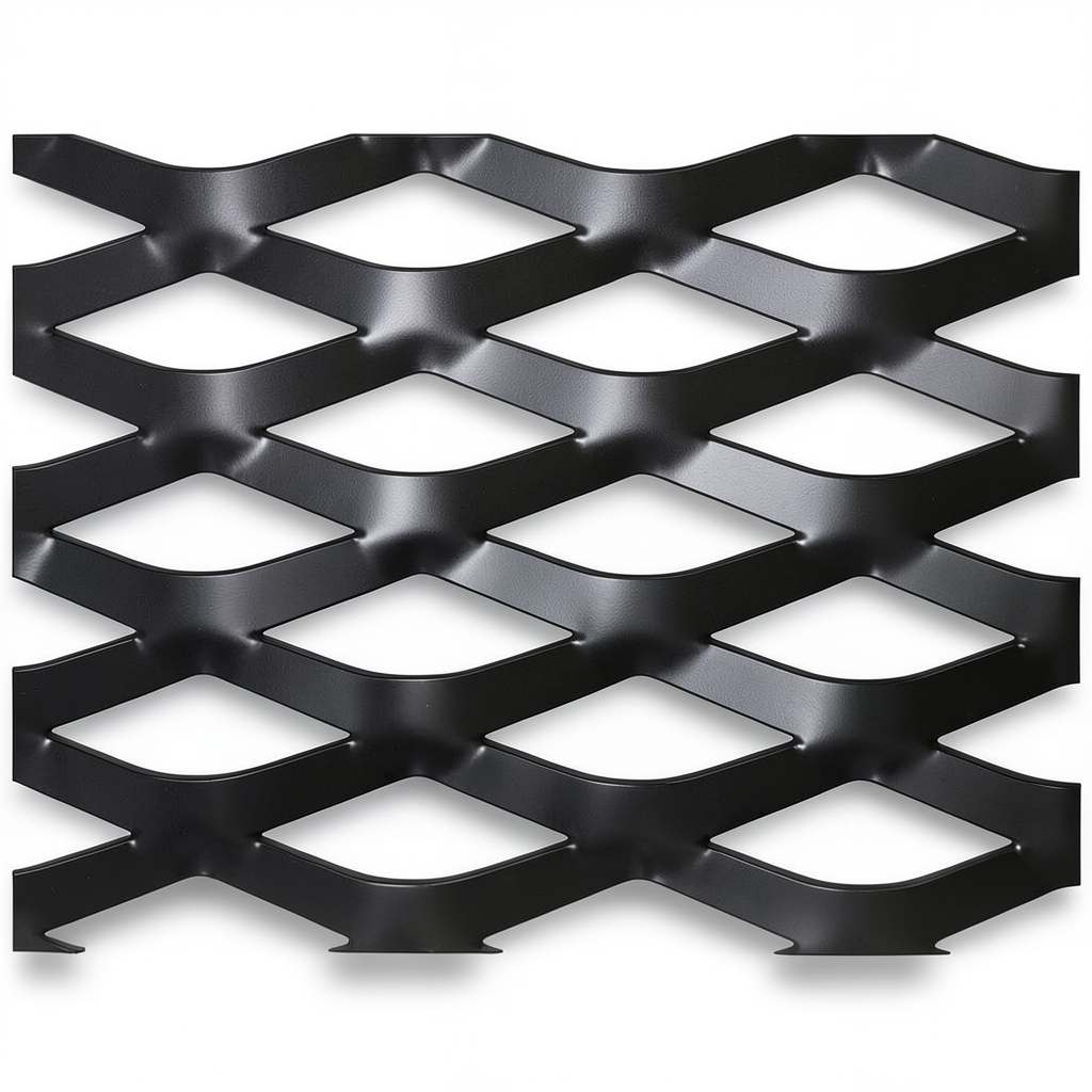 Hot Rolled Black Steel Expanded Metal Mesh Thickness 1.4 mm Width 2.44 m Length 3 m